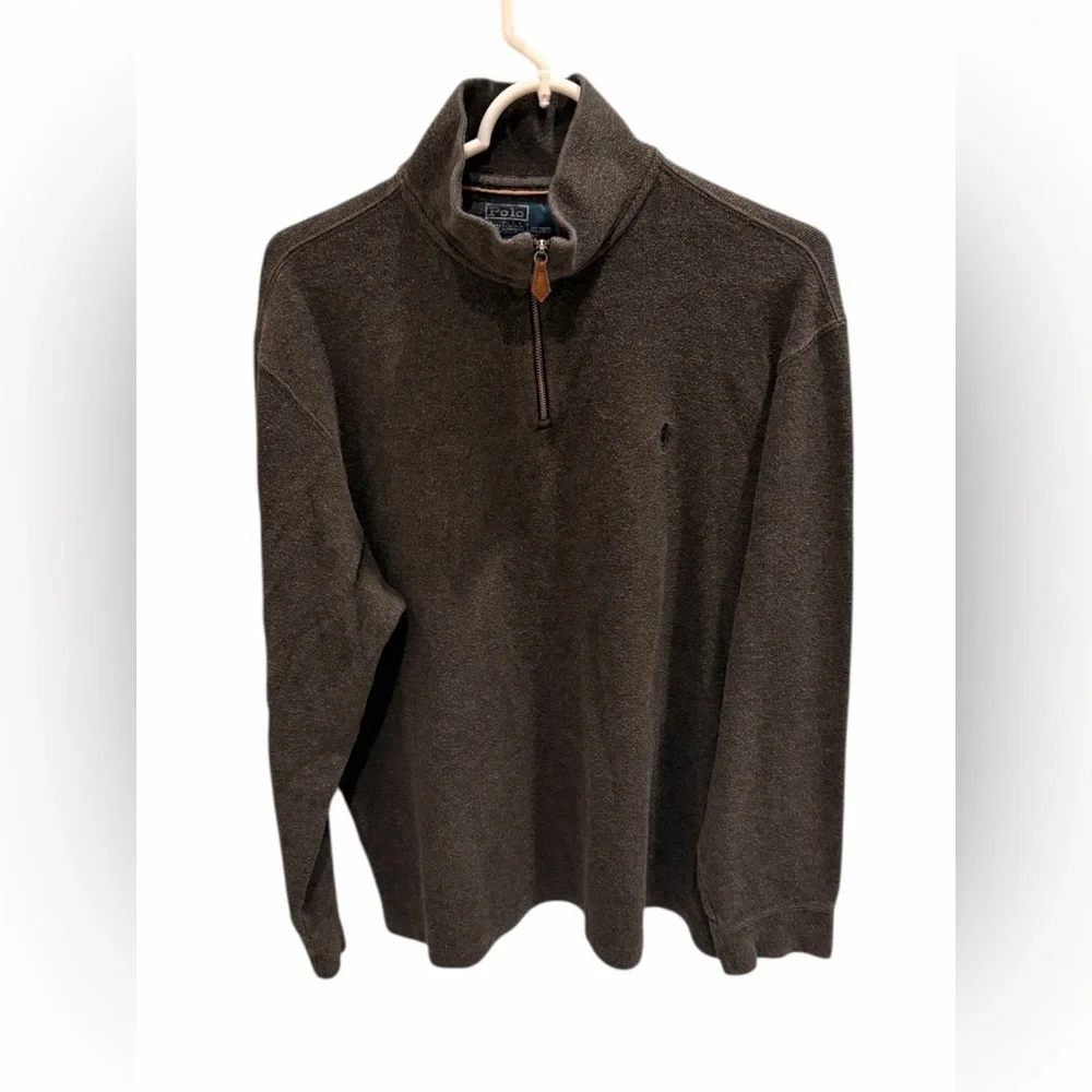 Polo by Ralph Lauren Men's Grey Quarter-Zip Sweater Size XL